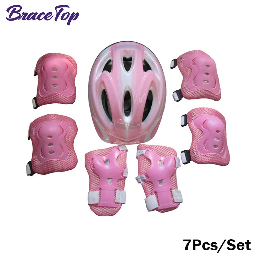 Set Protecciones Patinaje Infantil | Casco + Rodilleras + Coderas | Niños 3-12 Años