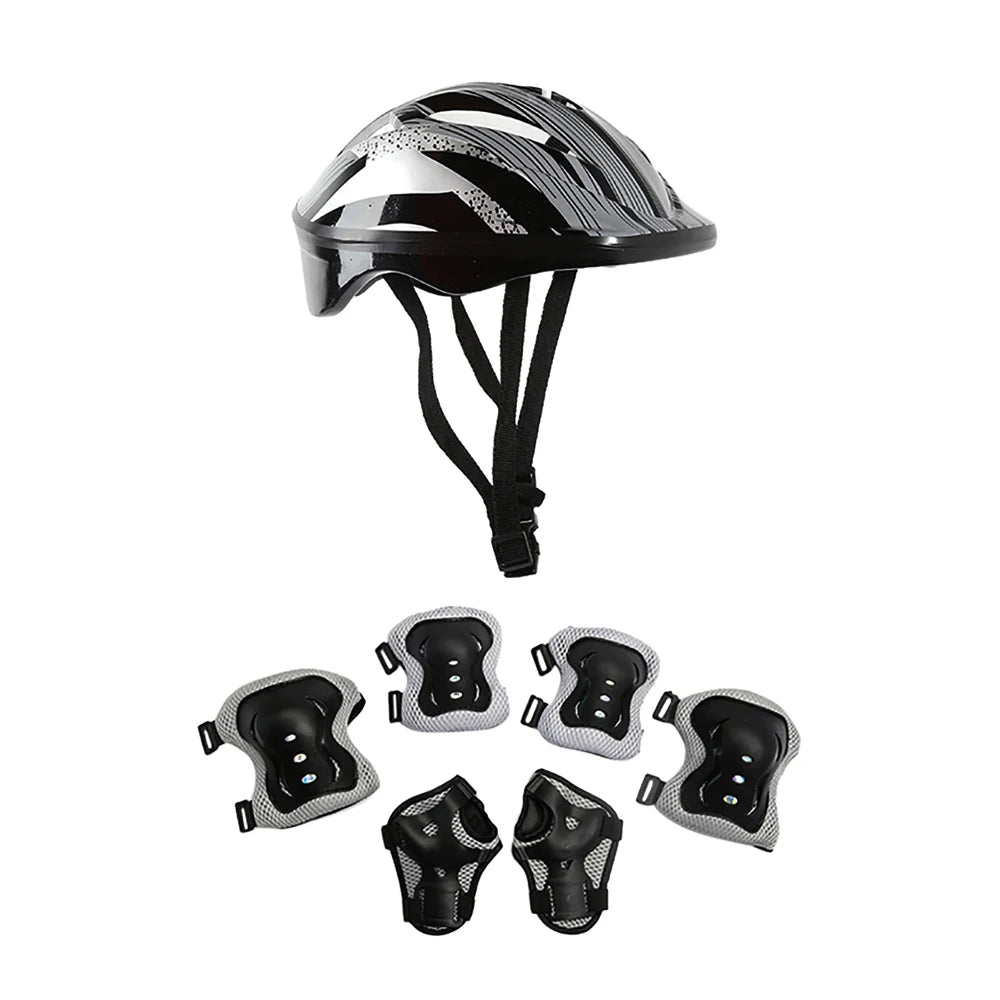 Kids' Skating Protective Gear Set | Helmet + Knee Pads + Elbow Pads | Ages 3-12