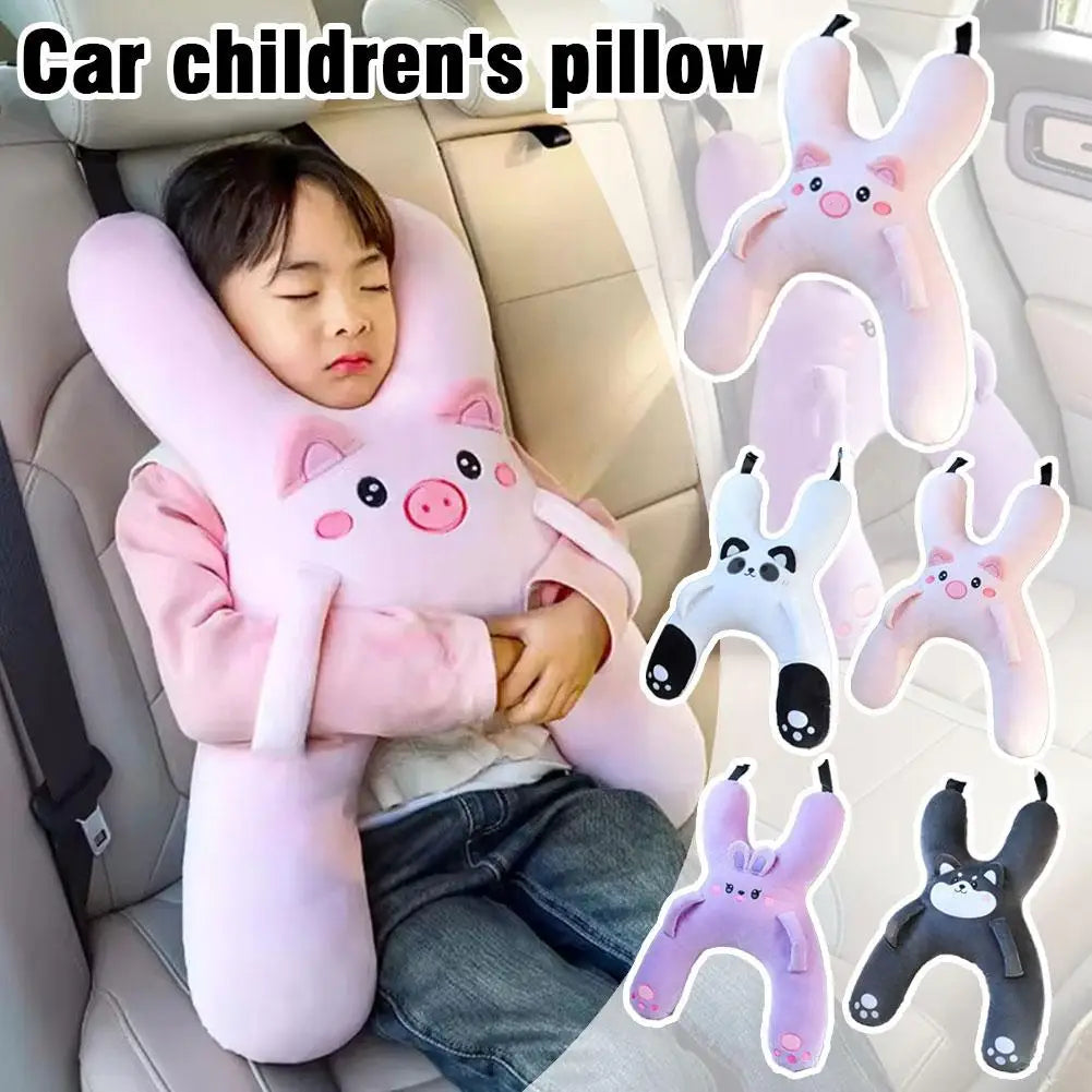 Almohada de Viaje para Niños | Reposacabezas Anti-Atragantamiento y Apoyo Lumbar
