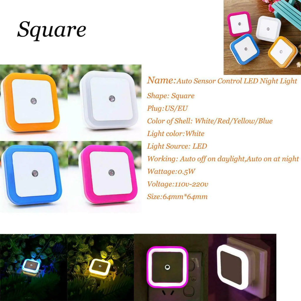 Led Night Light Mini Cute Stars Lamp 220V 110V Kids Bedroom Automatic Sensor Decoration Lighting Reading Table Book Children