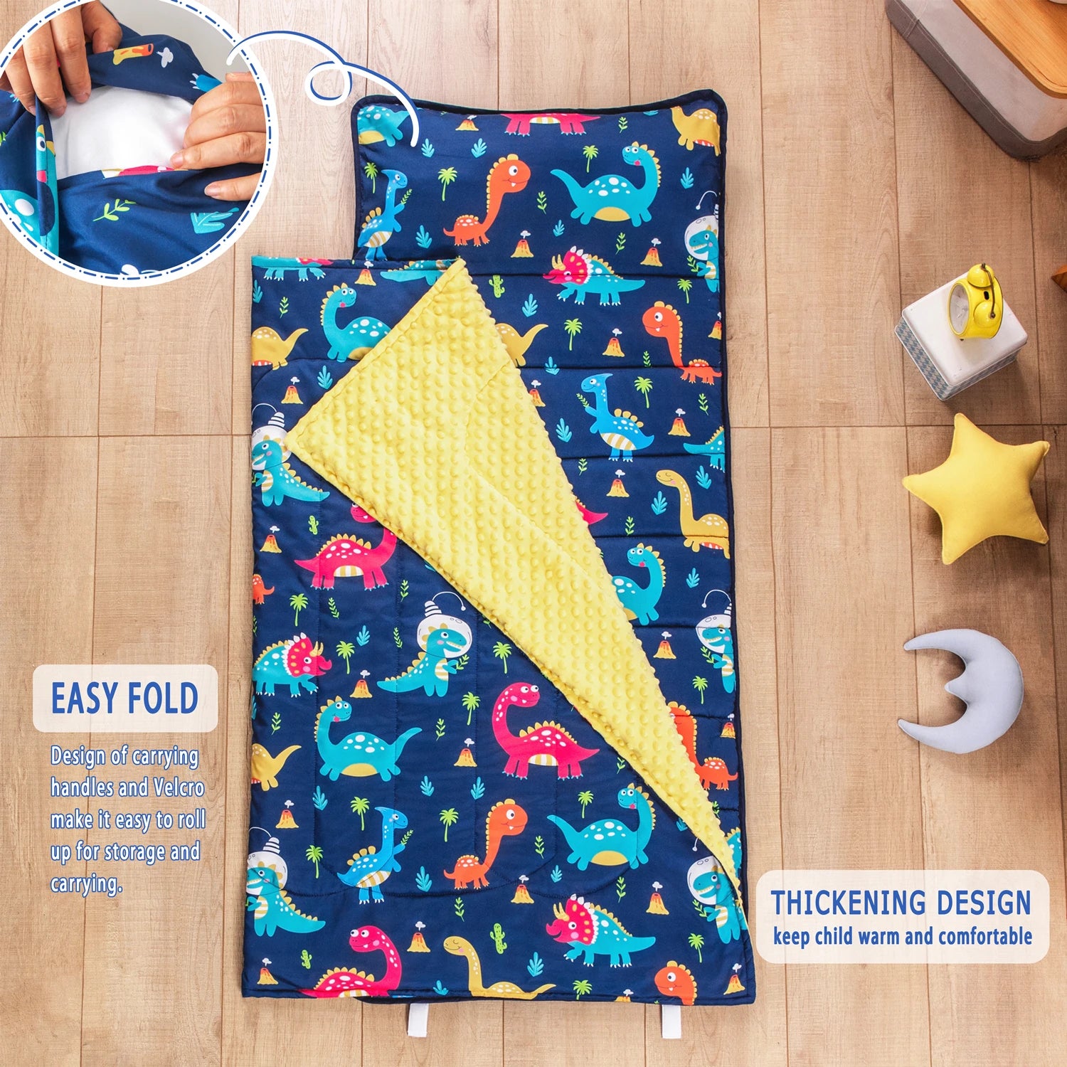 Estera para Siesta Infantil con Almohada y Manta | Guardería y Viaje