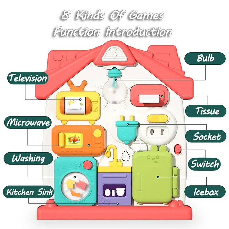 63-in-1 Montessori Sensory Board | Educational Toy for Babies and Toddlers