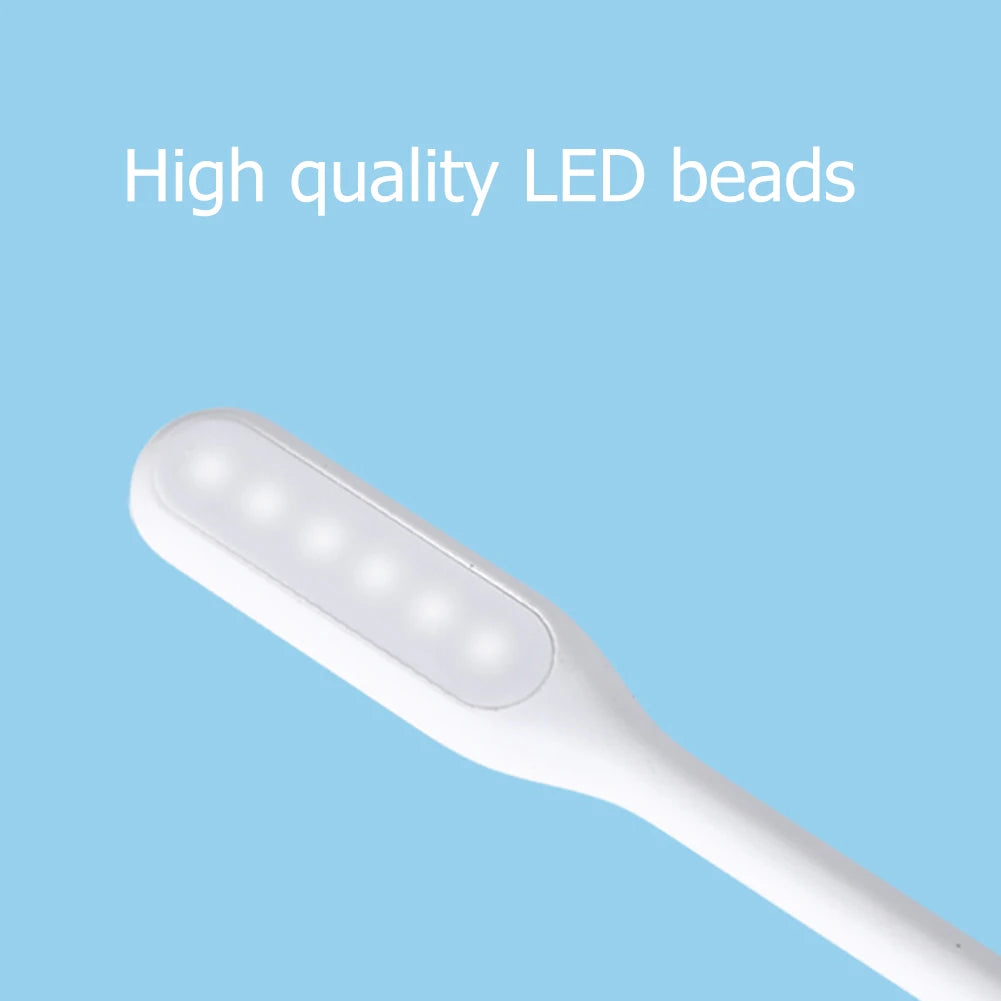Luces nocturnas LED USB, lámpara de lectura para libros, iluminación Flexible y plegable para Notebook