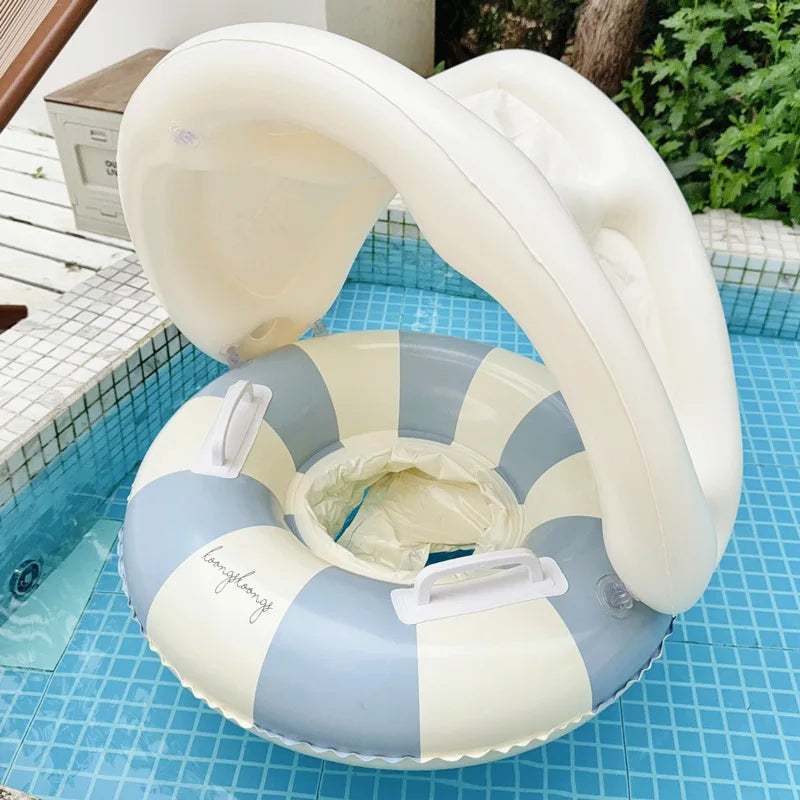 Inflatable Baby Float with Sun Canopy | Safe Pool Ring | 3-36 Months