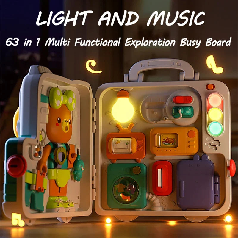 63-in-1 Montessori Sensory Board | Educational Toy for Babies and Toddlers
