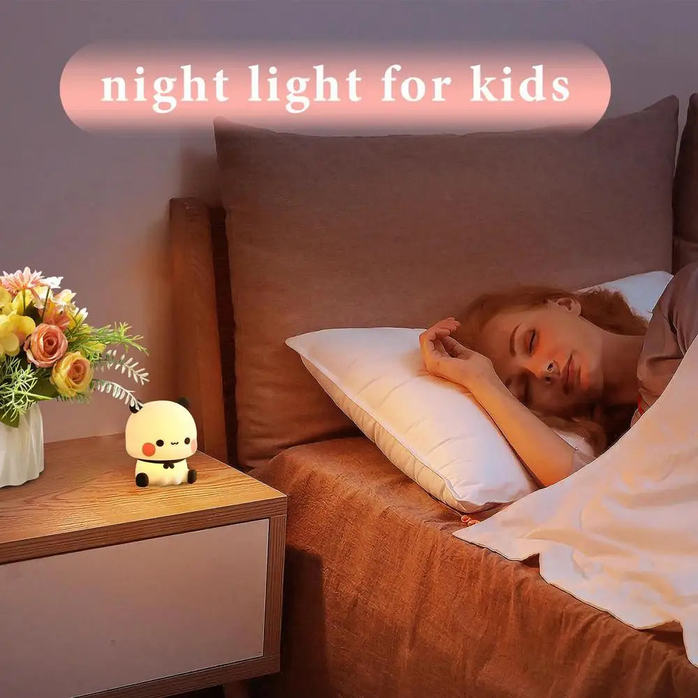 Panda Silicone LED Night Light | Touch 3 Modes for Kids