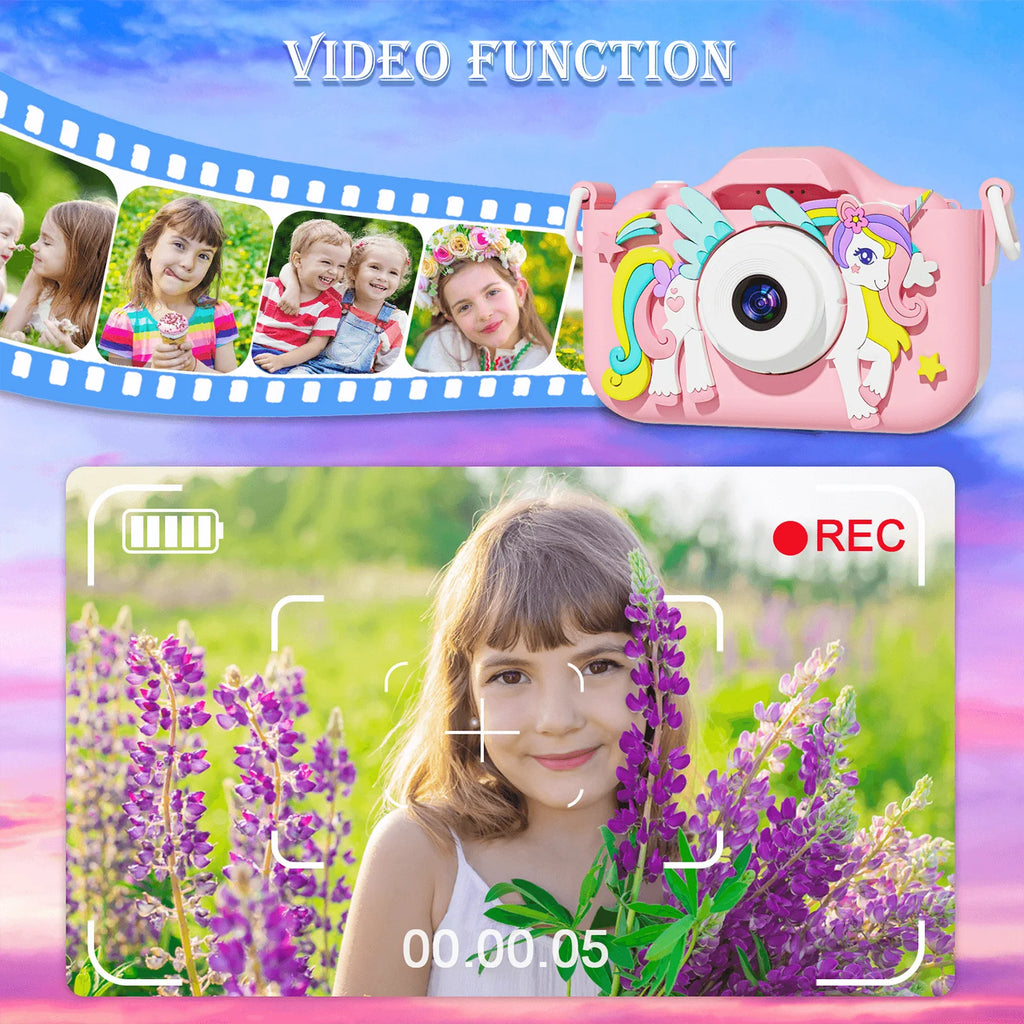 Cámara Digital para Niños | 1080P HD | Pantalla 2" | Funda Silicona | Regalo Ideal