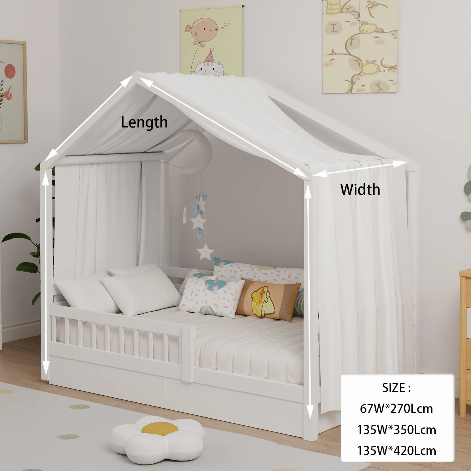 Cotton Muslin Cot Canopy | Baby Room Decor