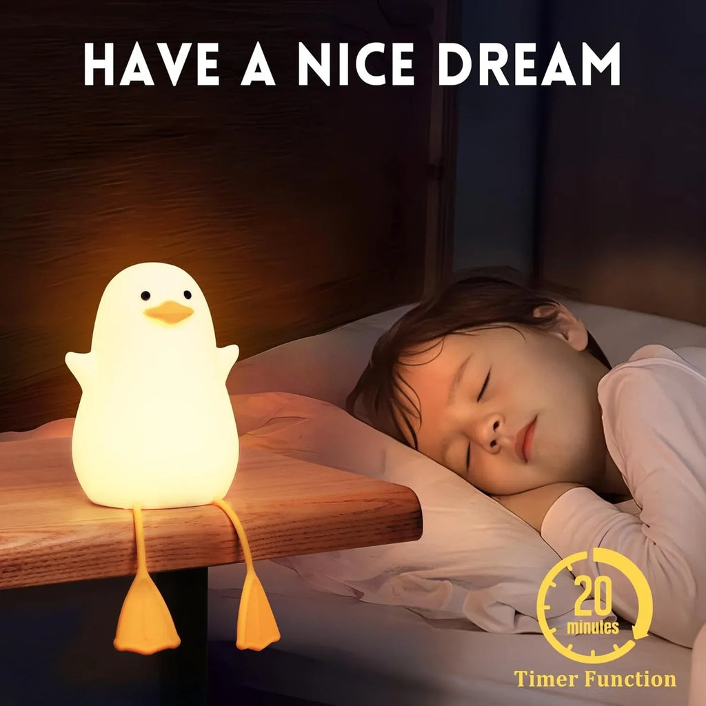 Duck Silicone Lamp | Touch Rechargeable Breastfeeding Light | Baby Night Light