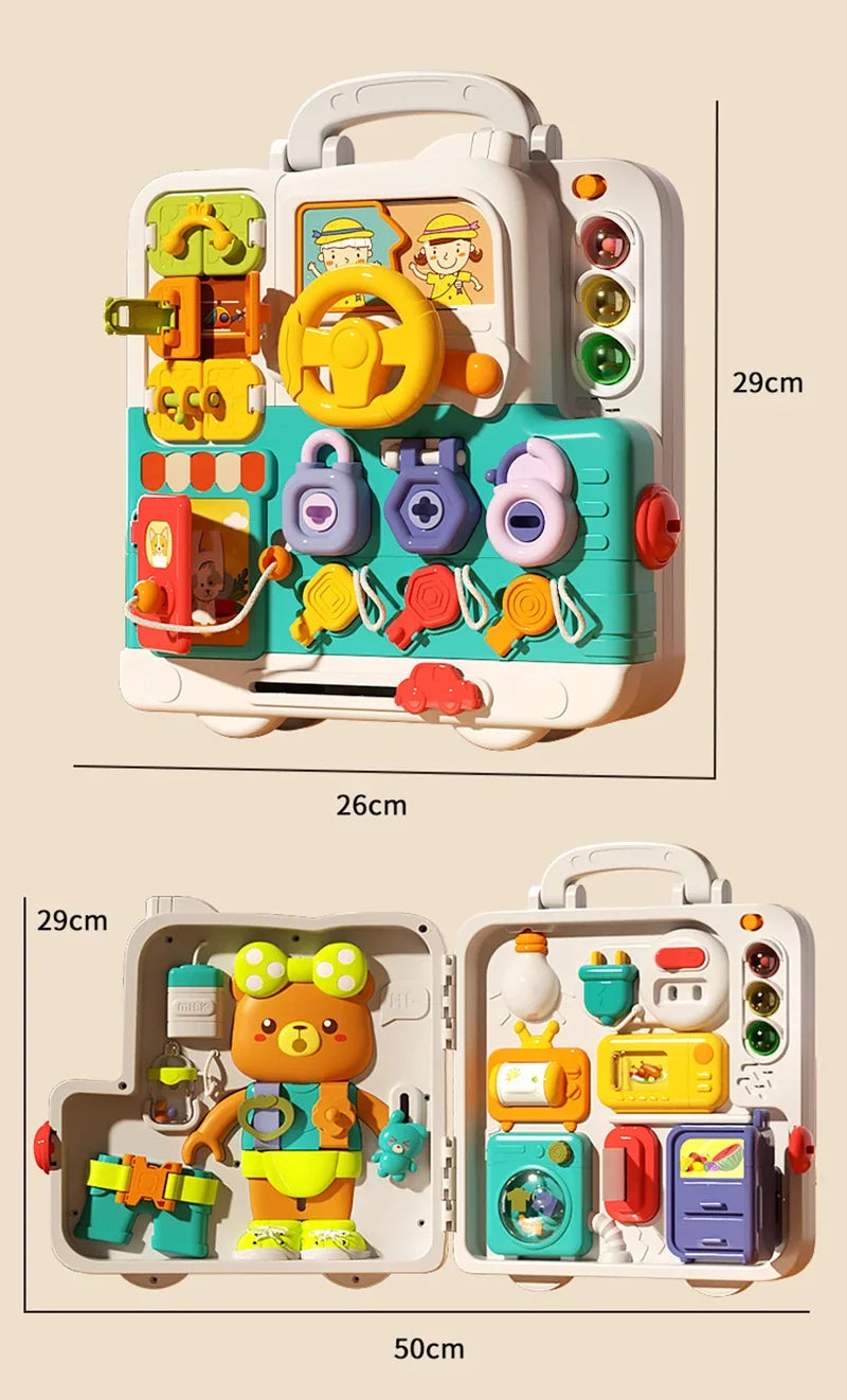 63-in-1 Montessori Sensory Board | Educational Toy for Babies and Toddlers