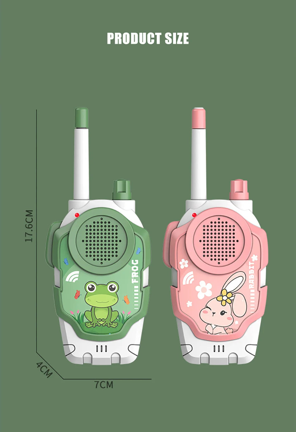 2Pcs Walkie Talkie Children Toy Long Rang Wireless Interphone Parent-Child Interaction Intercom Communication Toys For Kids Gift