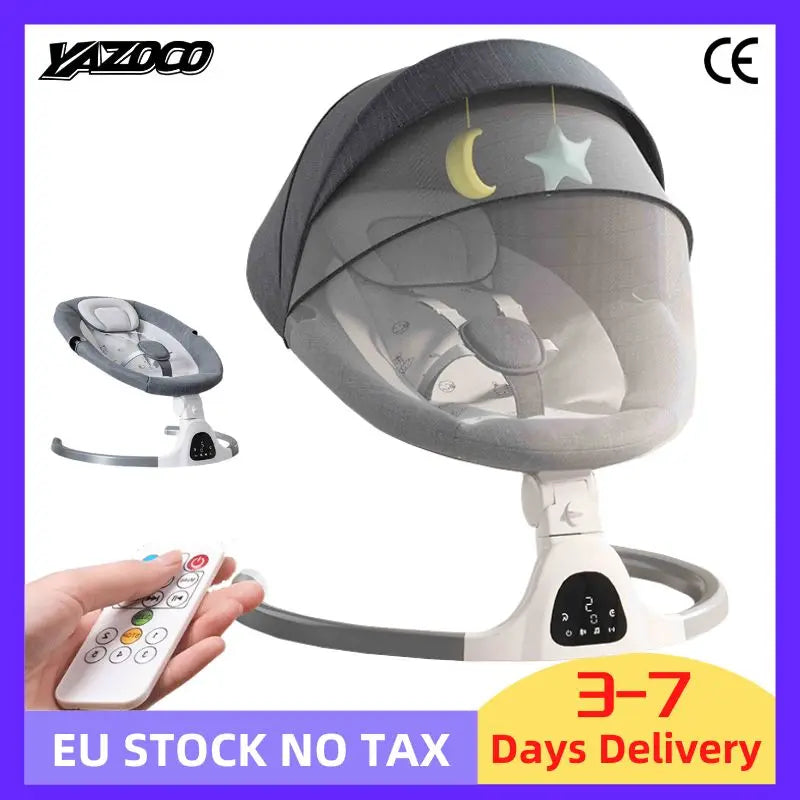 Electric Baby Swing | Reclining Rocker with Remote Control | 0-18 Months