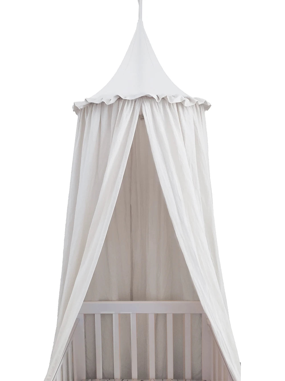 Baby Crib Canopy | 100% Cotton with Elegant Ruffles