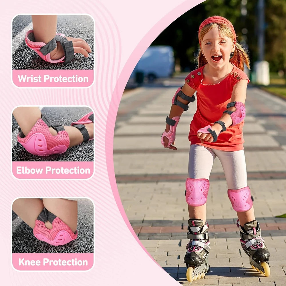 6-in-1 Kids' Protective Gear Set | Knee, Elbow, and Wrist Pads | Skating and Biking