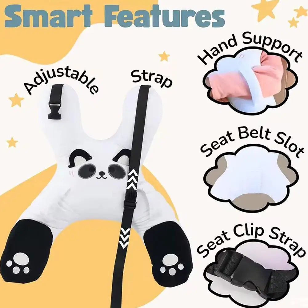 Travel Pillow for Kids | Anti-Choke Headrest and Lumbar Support