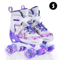 Patines Parpadeantes 4 Ruedas para Niños | Talla Ajustable | Ruedas con Luz LED
