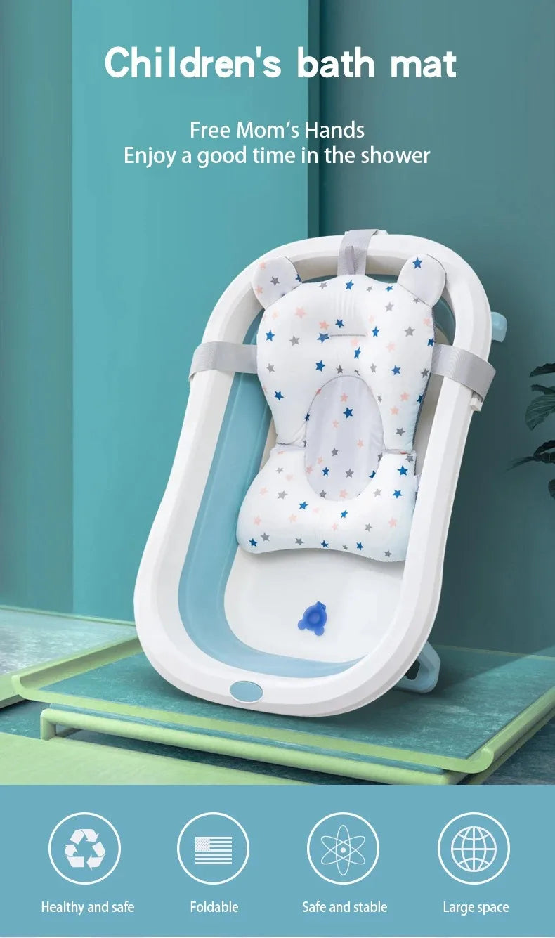 Baby Bath Cushion | Foldable and Safe Floating Seat | Newborns
