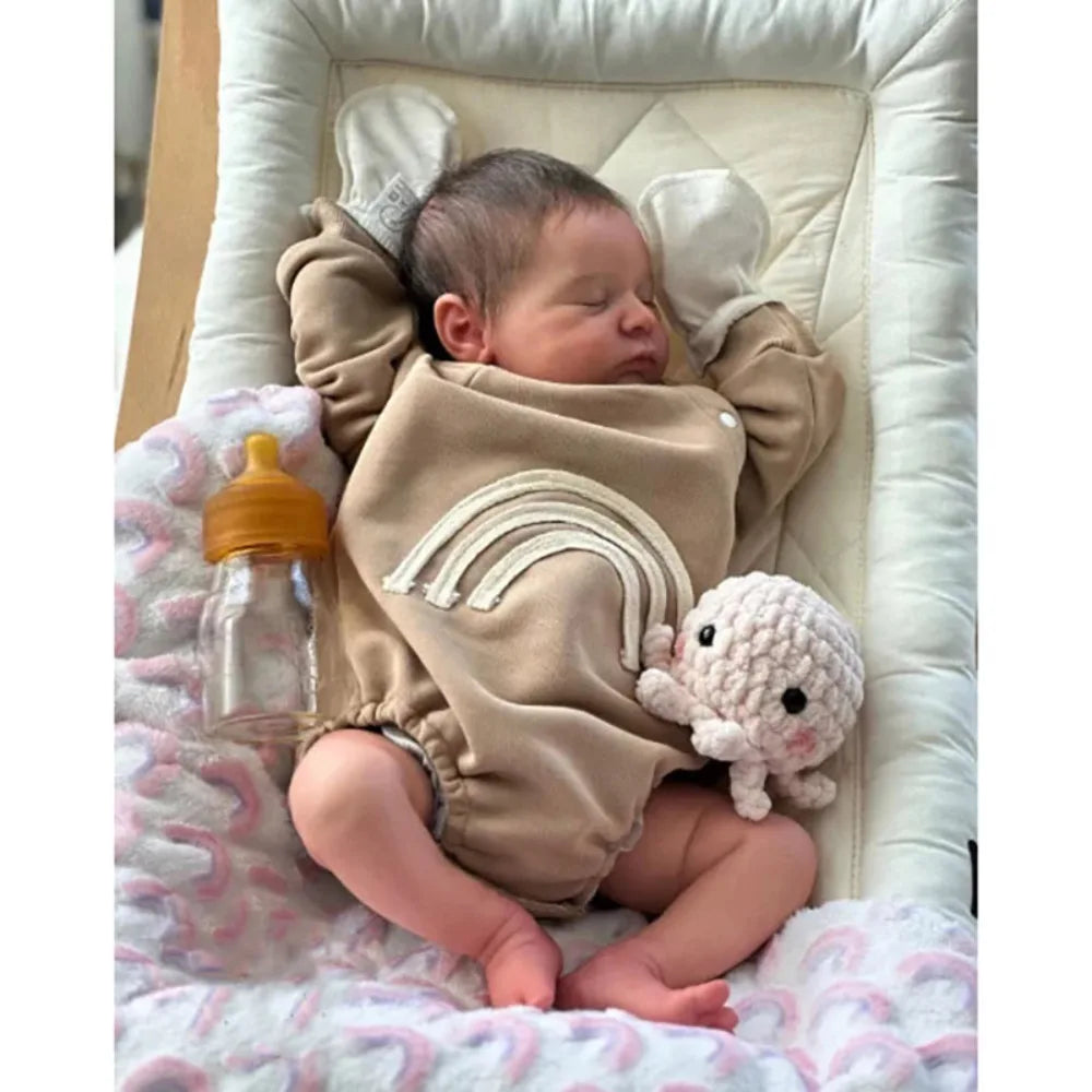 Muñeca Reborn Laura 19 Pulgadas | Bebé Realista de Tacto Suave para Niñas
