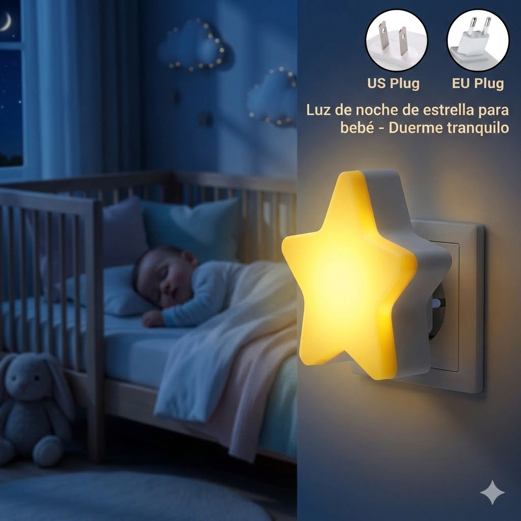 Mini LED Star Night Light | Automatic Sensor Type | Kids Night Light 110V/220V | Dulces Sueños Madrid 2026 - international shipping